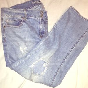 Ripped light wash jeans | American Eagle